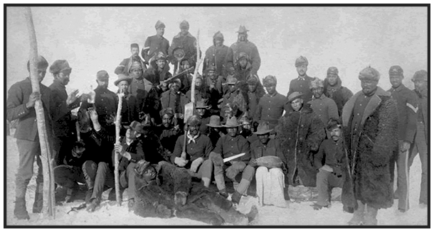 Vintage picture of Buffalo Soldiers